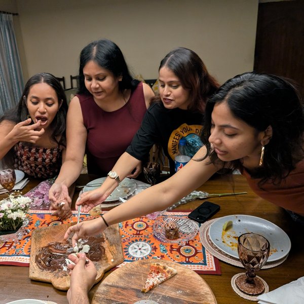 Community dining moment at Pizza Dojo weekend dinner Kolkata